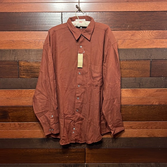 Perry Ellis Other - NWT Perry Ellis Men's Button Down Russet Colored Long Sleeve Size L